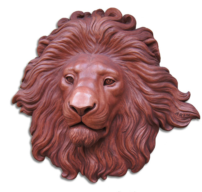 Lion Face (relief). Sculptors in Barcelona