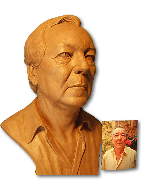 Bust of a man. Sculptors in Barcelona