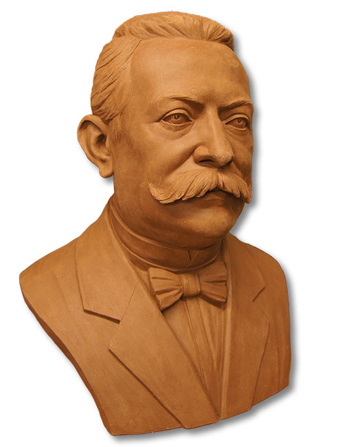 Bust tribute to Prat de la Riba, President of the<br>Mancomunitat de Catalunya (1914). Sculptors in Barcelona